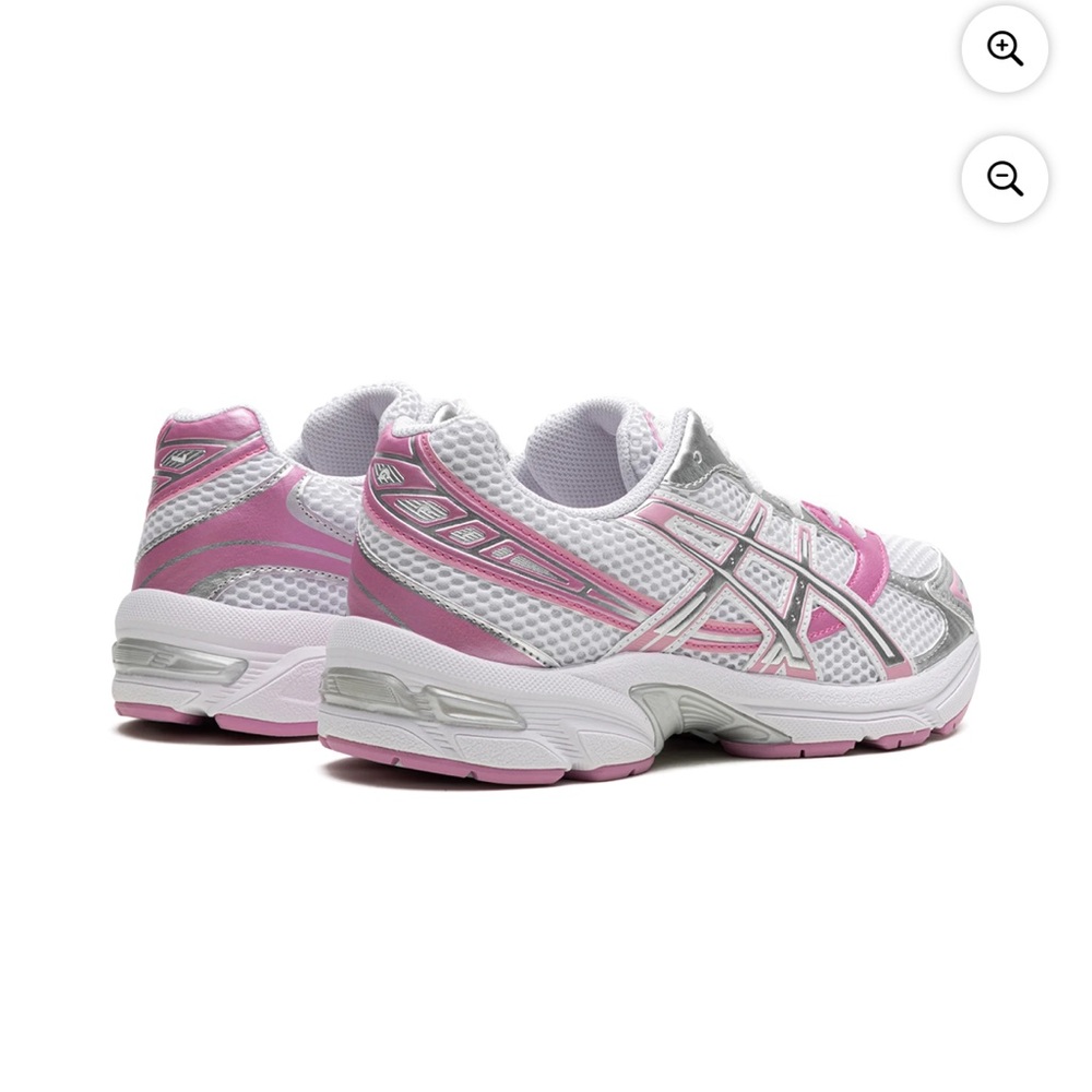 ASICS Women's Gel-1130 White Silver Pink Athletic Shoes - Picture 3 of 8